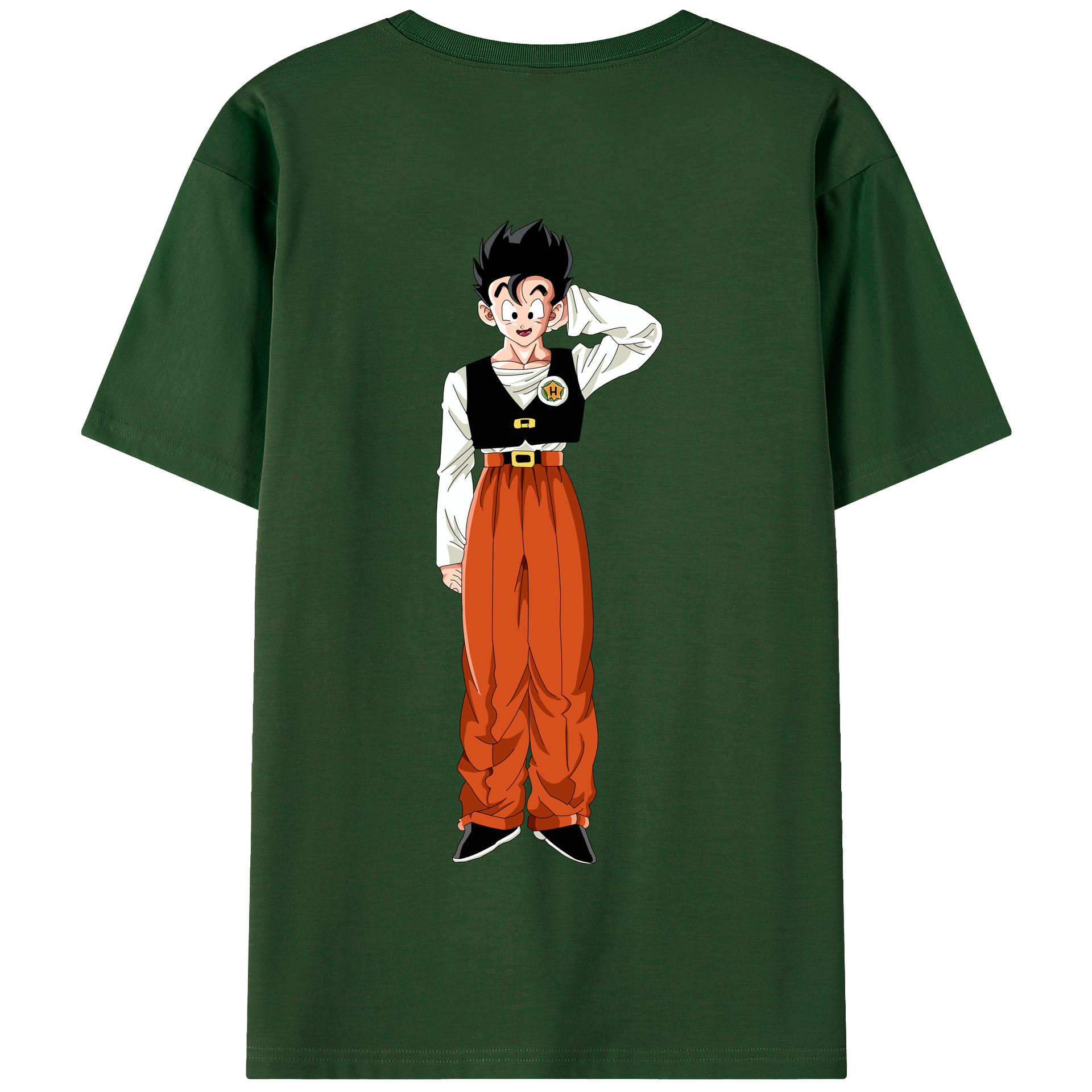 （画像用） ドラゴンボール 孫 悟飯（そんごはん）DRAGON BALL Son Gohan 綿100％半袖Tシャツ（背面プリント）